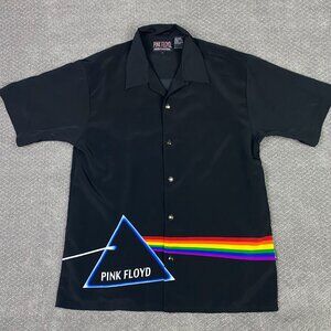 Vintage 2003 Pink Floyd Dark Side Of The Moon Shirt Men's Large Dragonfly Button